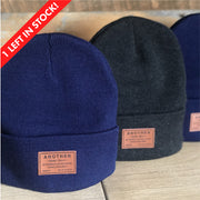 Anothen Leather Label Beanie