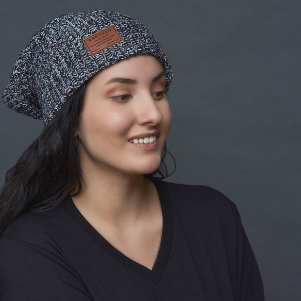 Leather Label Beanie - Bulky Knit